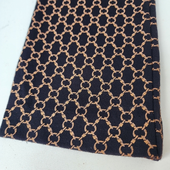 Chico's Women's Size 0 US 4 Chain Print Slim Leg Pants Pull On Gold/Black - Picture 2 of 12